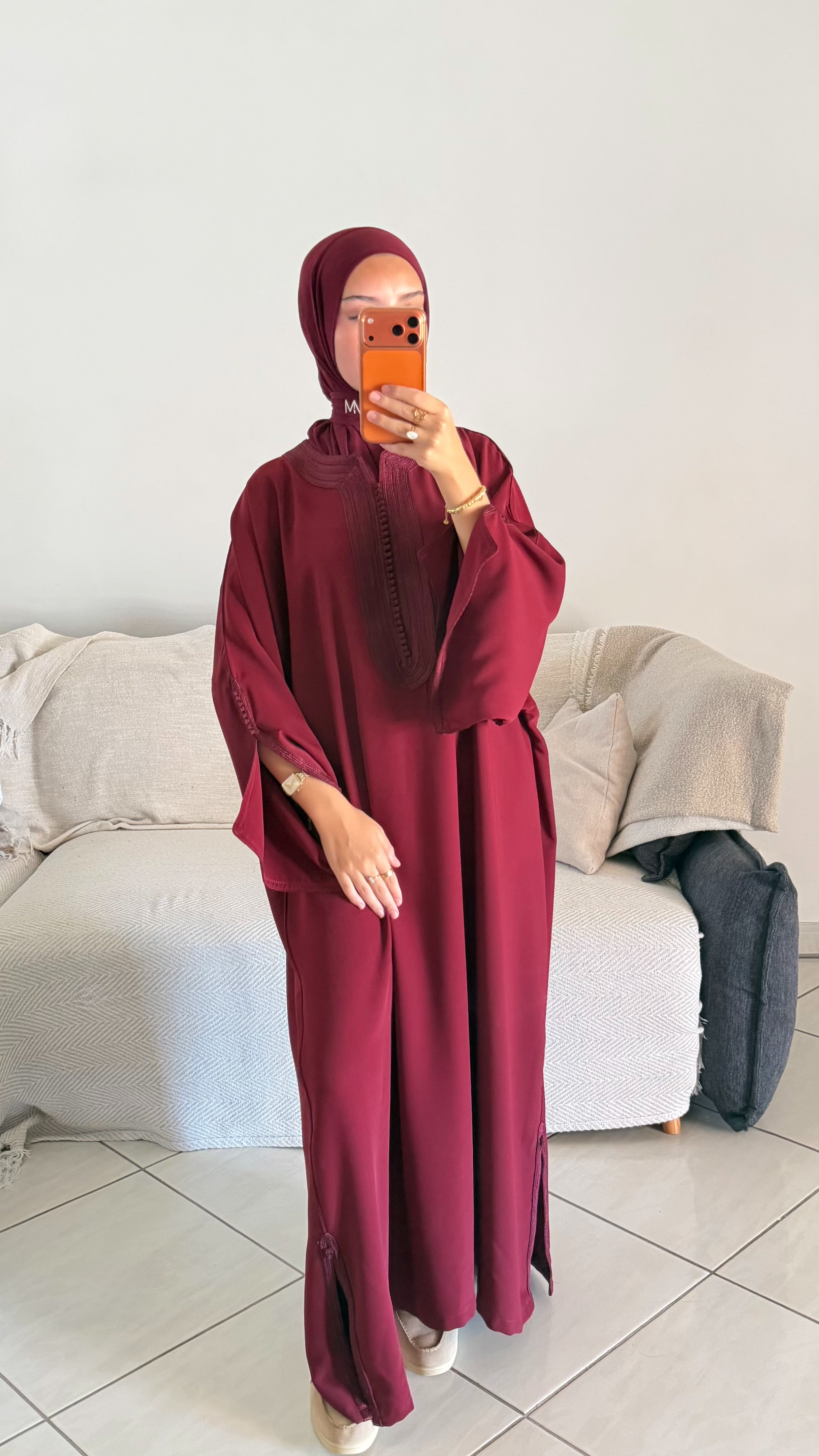 Dihya Gandoura - Burgundy